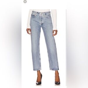 Agolde Wyman Straight Leg Jeans — Light Blue Denim. Worn once.